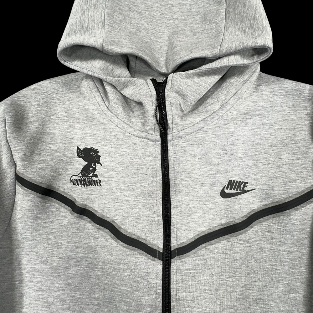 Nike Tech Fleece DePaul Blue Demons Hoodie Mens 2XL Tall Grey CU4489-063 Zip Up